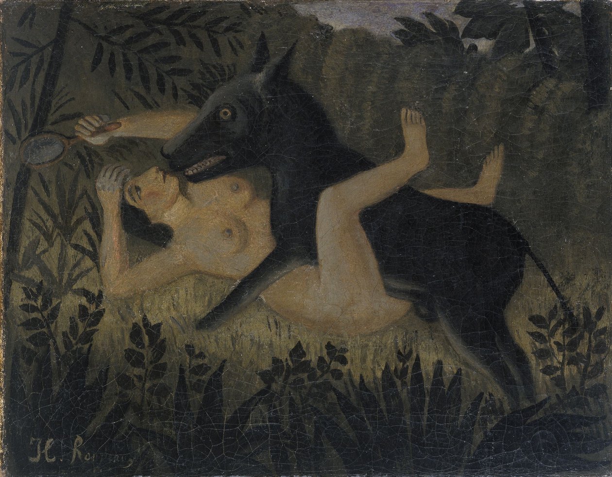 Skönheten och odjuret av Henri Rousseau