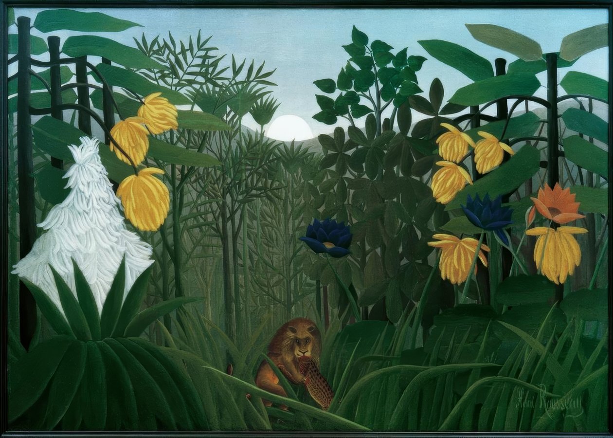 Lejonets måltid av Henri Rousseau