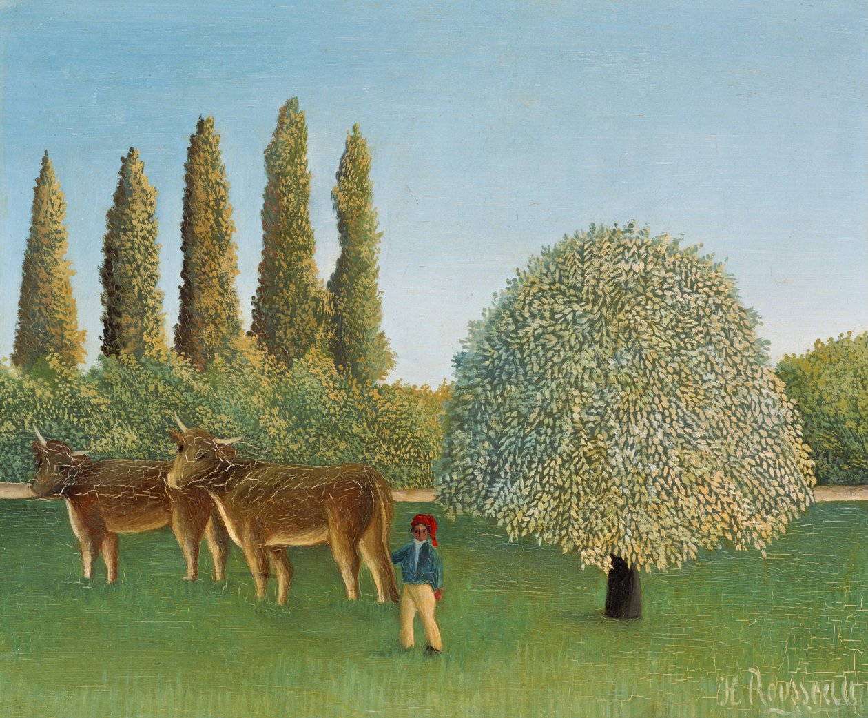Meadowland (betesmarken) av Henri Rousseau