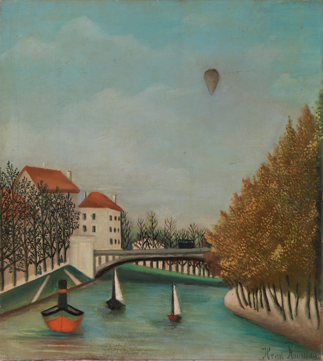 Studie för utsikt över Pont de Sèvres av Henri Rousseau