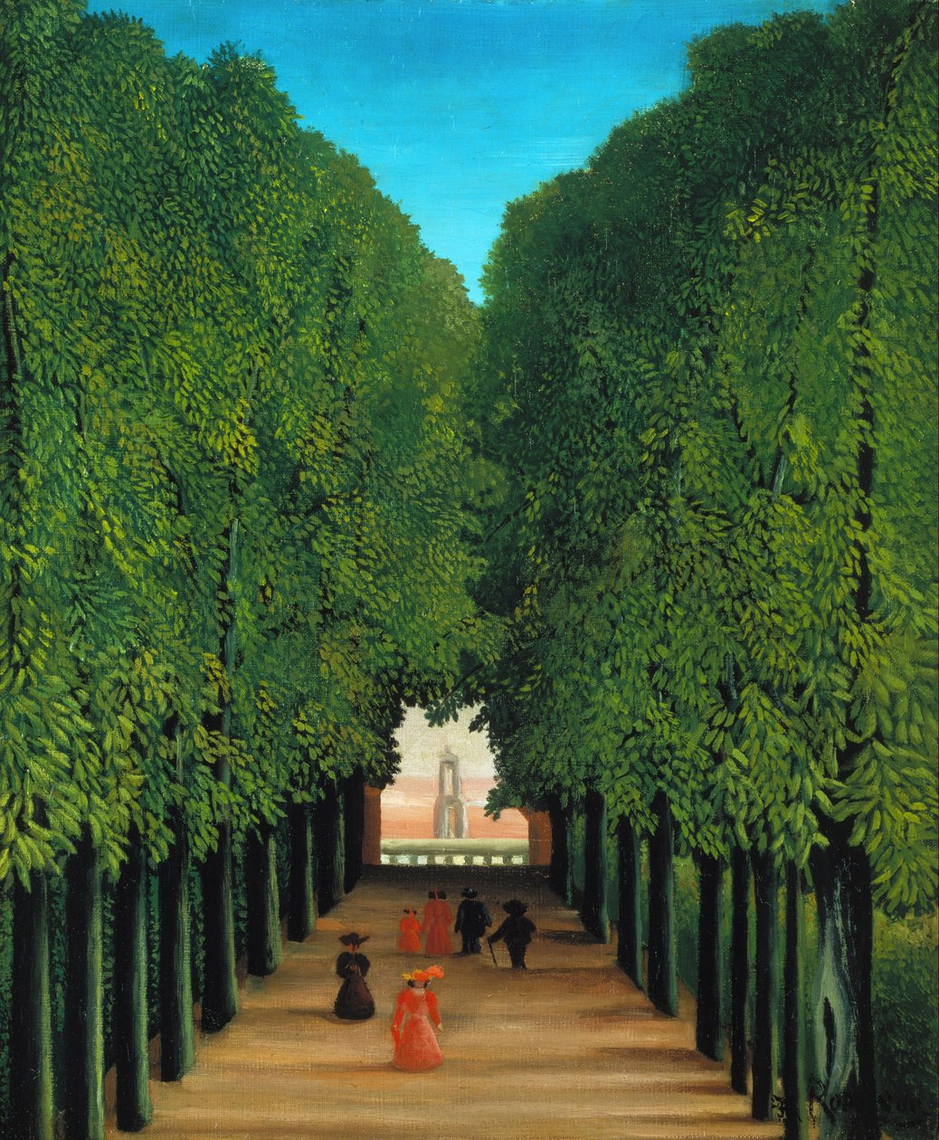 Avenyn i parken vid Saint Cloud av Henri Rousseau