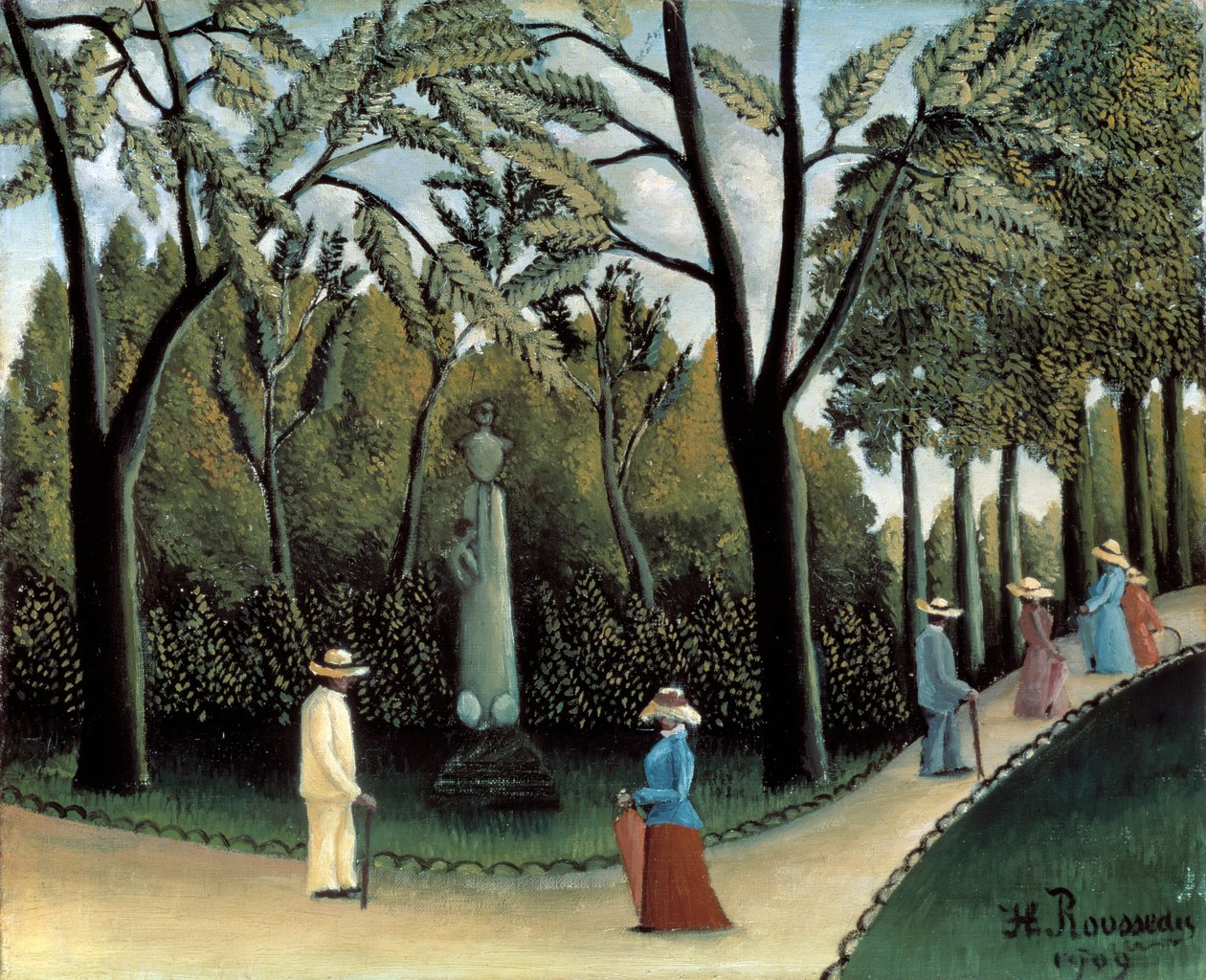 Luxemburgs trädgård, Monument till Chopin, 1909 av Henri Rousseau