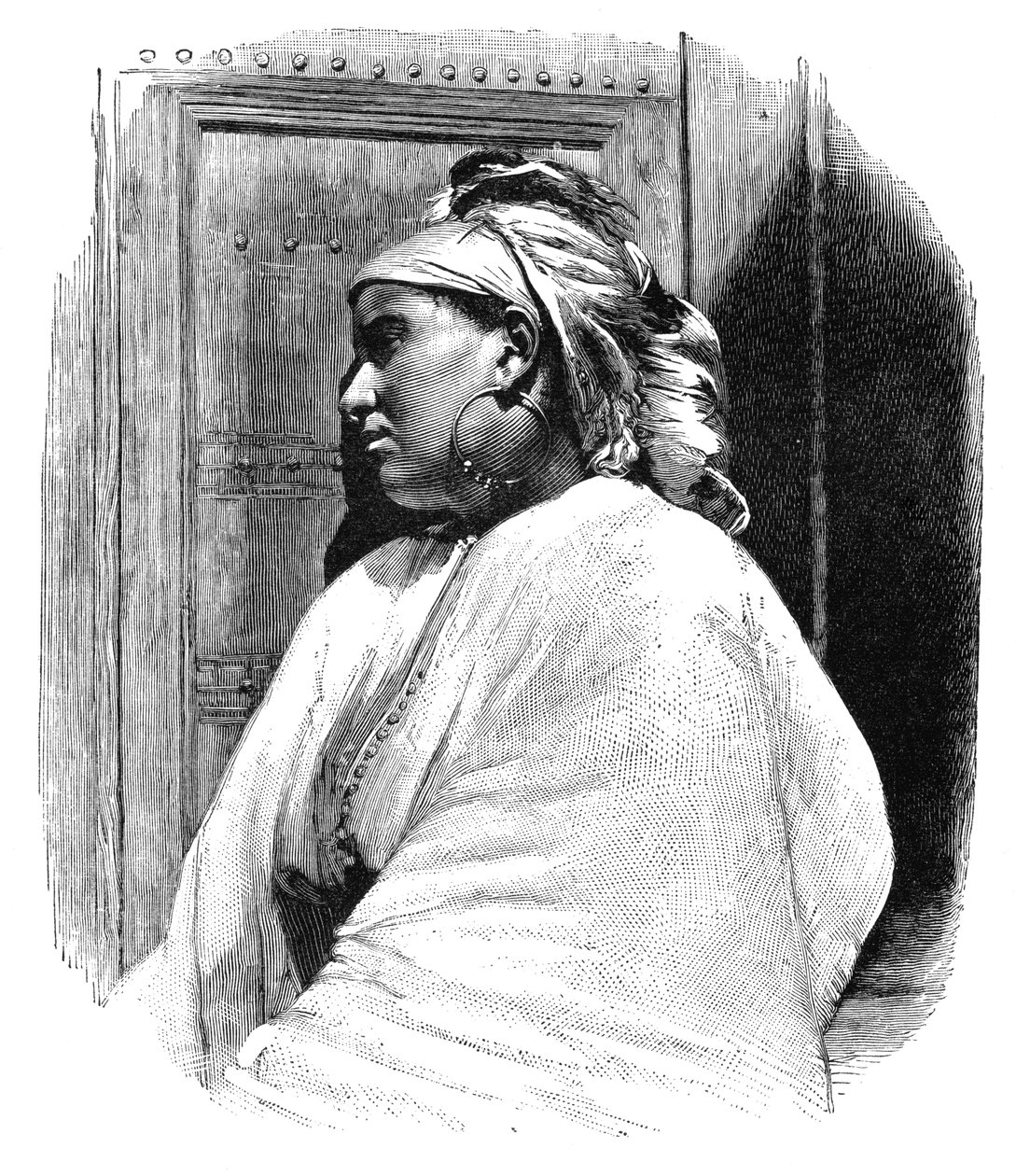 En arabisk kvinna från Tanger, Marocko, 1895. av Henri Thiriat
