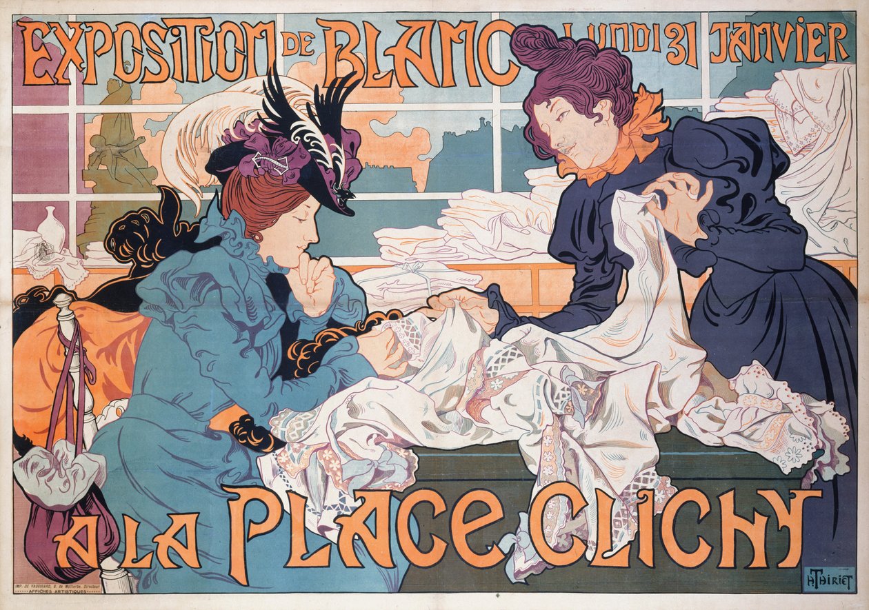 Utställning av Blanc på Place Clichy, 1898. av Henri Thiriet