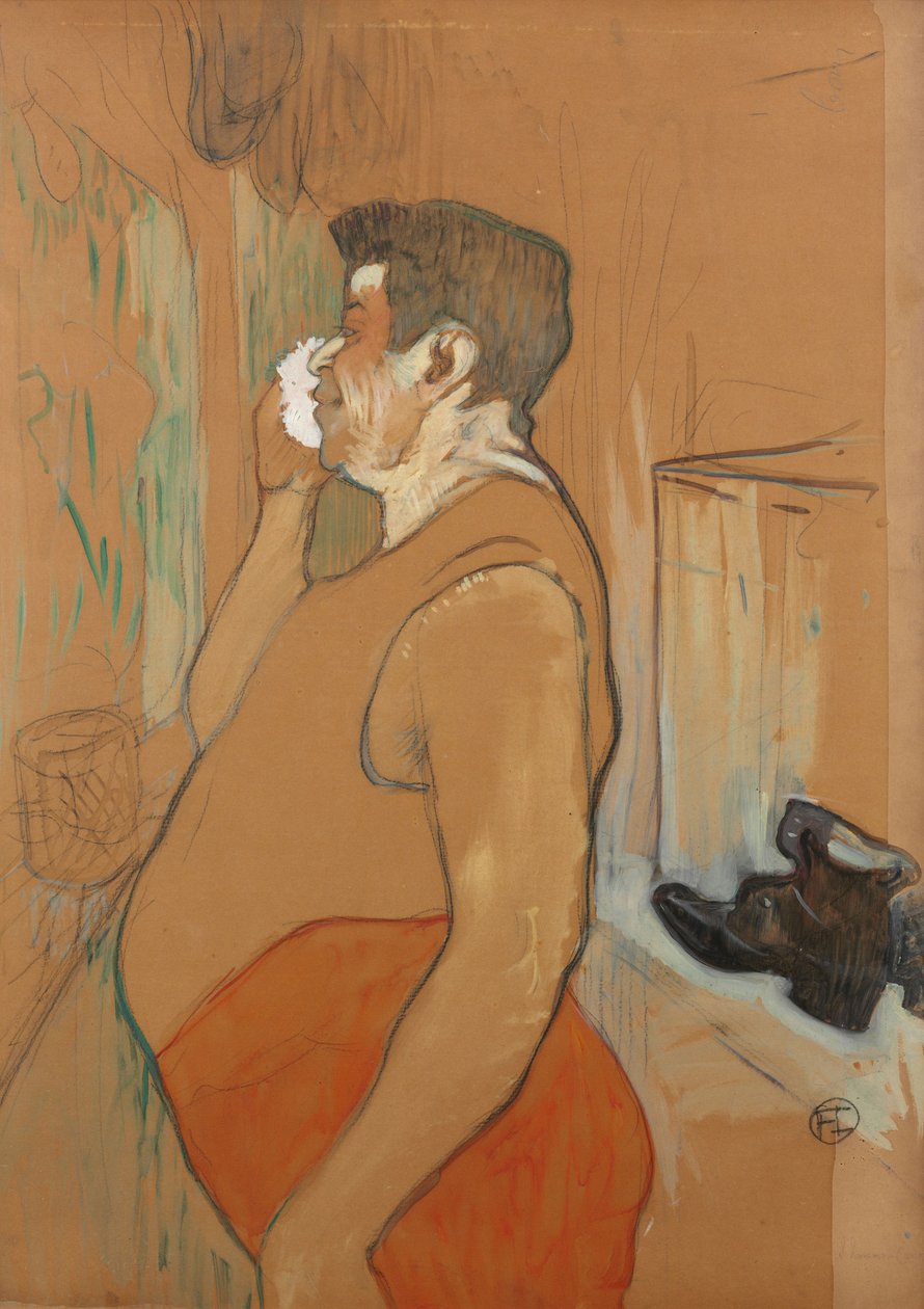Monsieur Caudieux, kafékonsertskådespelare, 1896. av Henri Toulouse Lautrec de