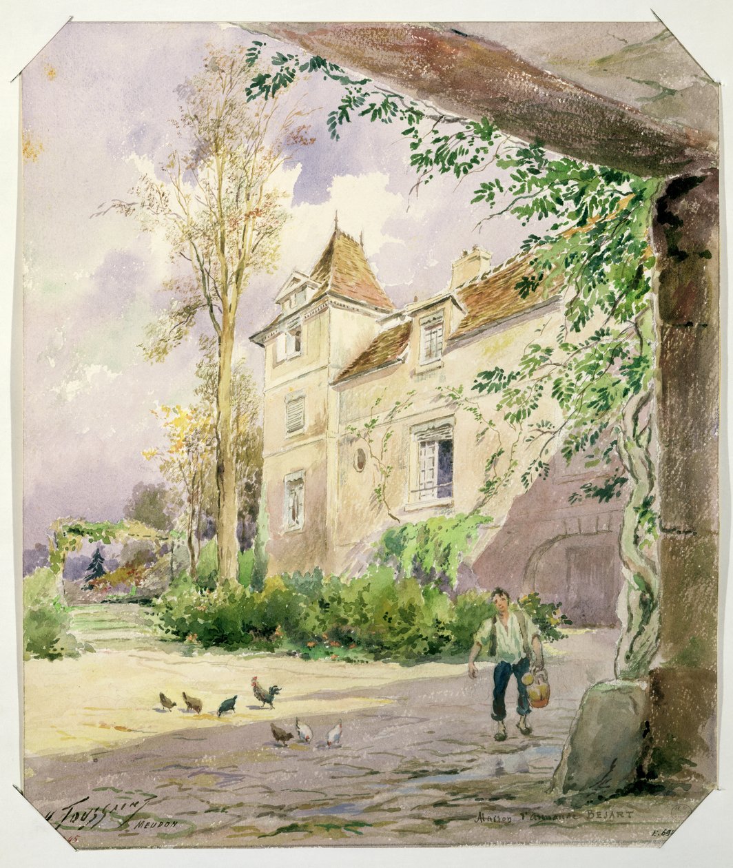 Huset Armande Bejart (1642-1700) i Meudon, ca 1906 av Henri Toussaint