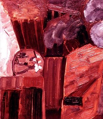 Holländsk bondgård med figurer i Zeeland, ca 1915 av Henri Victor Gabriel Le Fauconnier