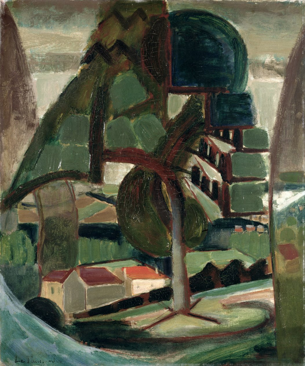 Landskap vid Meulon-Hardricourt av Henri Victor Gabriel Le Fauconnier