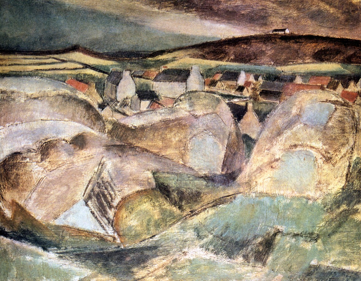 Village among the Rocks, 1910 av Henri Victor Gabriel Le Fauconnier