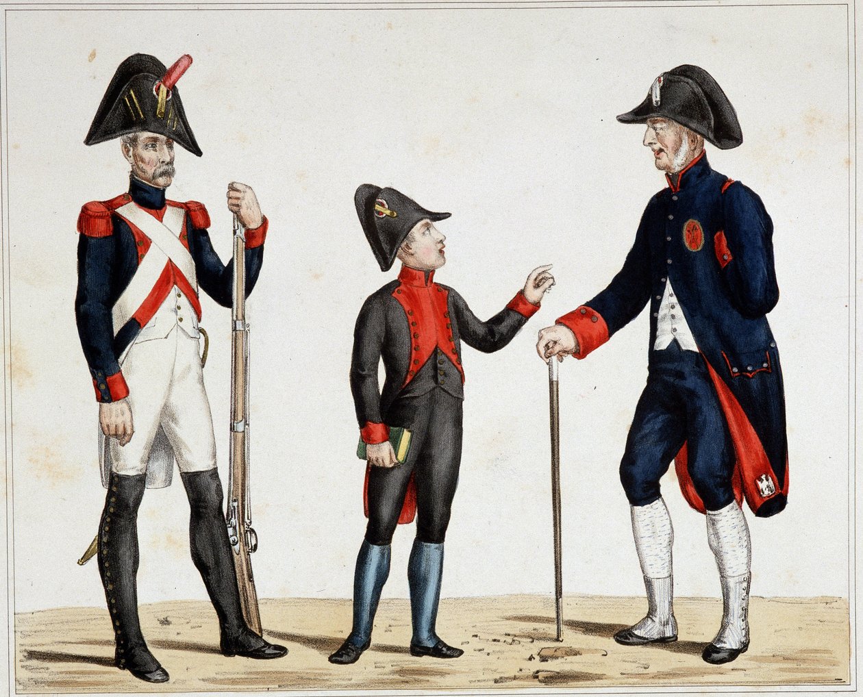 En veteran från arméerna, en elev från Lycee Napoleon och en krigsinvalid av Henri Villain