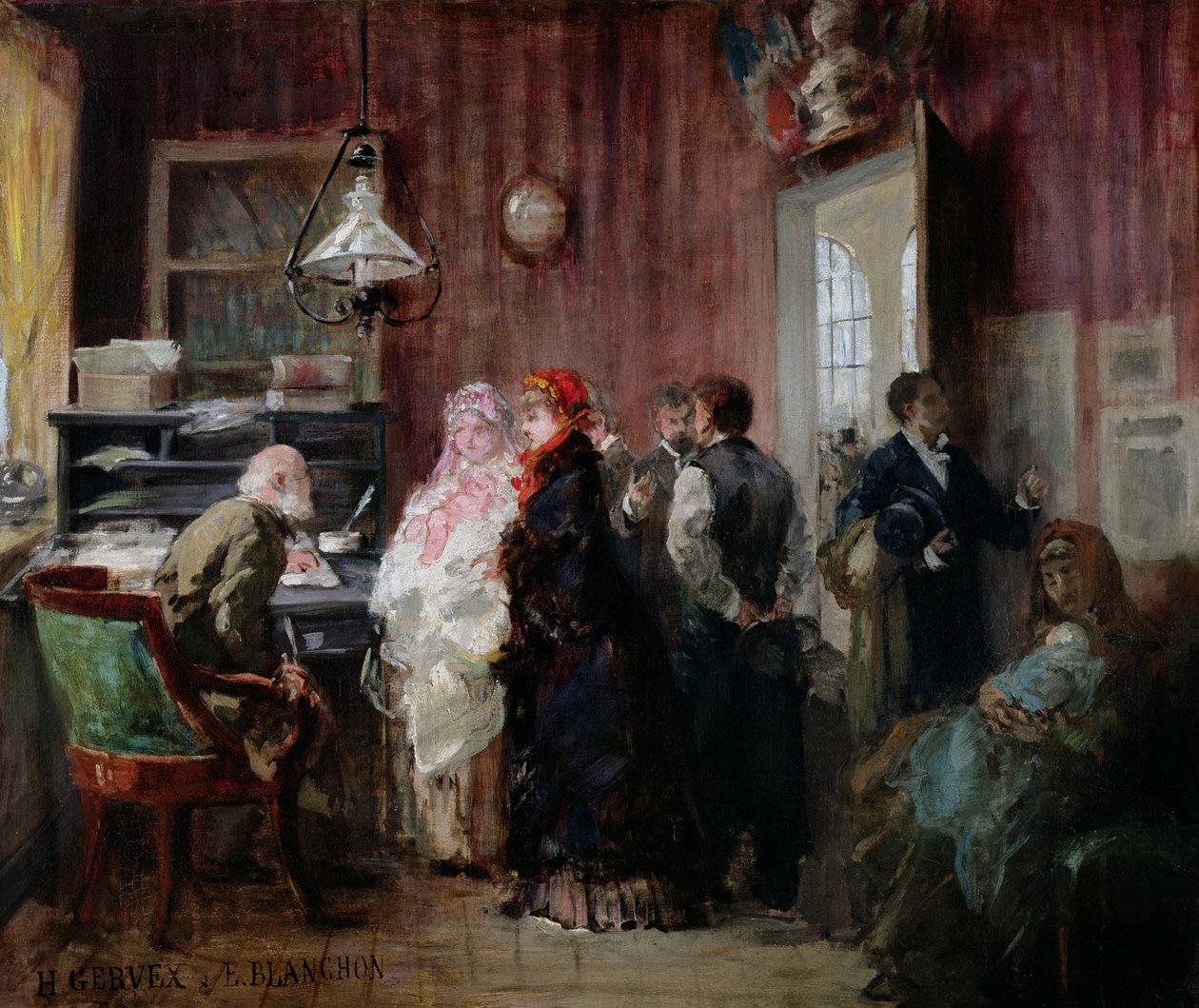 Födelse, Rådhuset i 19:e arrondissementet, ca 1881 av Henri Gervex