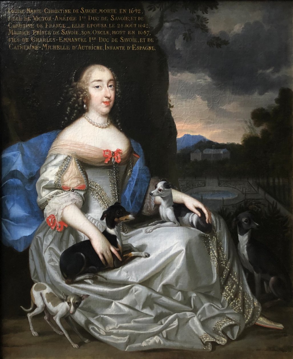 Franska:  Louise Marie-Christine, princesse de Savoie () Porträtt av Anne Marie Louise d