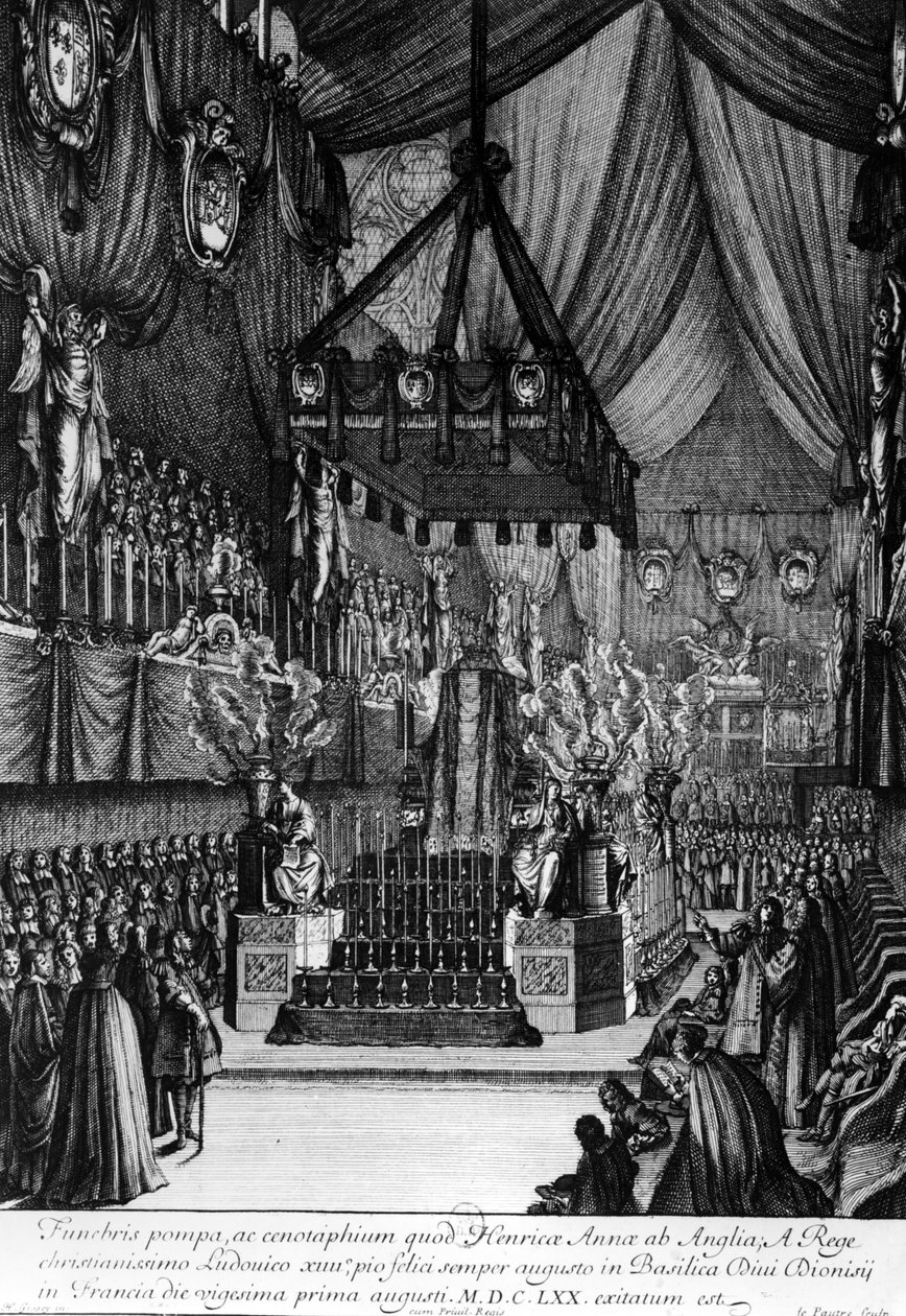 Prinsessan Henrietta av Englands begravning 1670 av Henri de Gissey