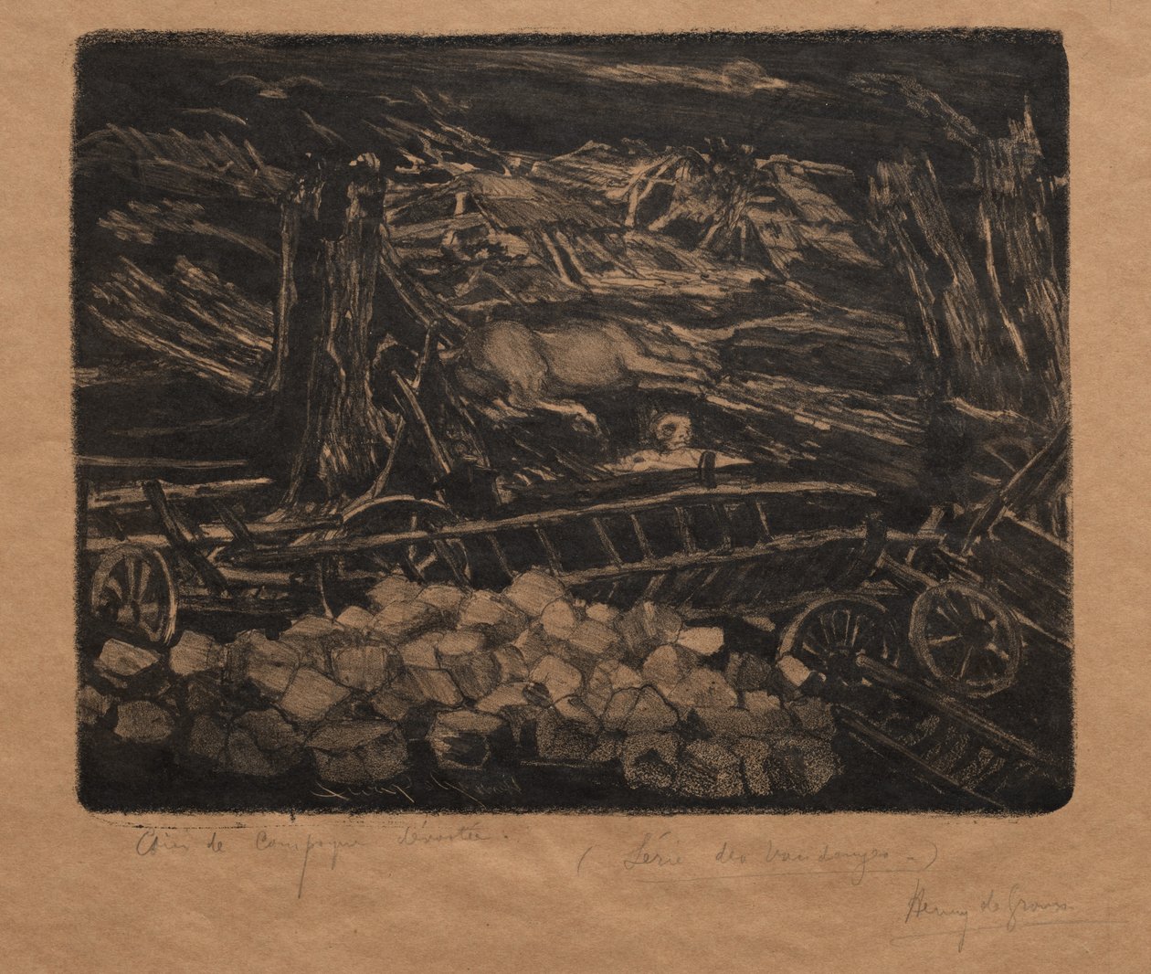 The Vintages!: Place of Devastation, 1894. av Henri de Groux