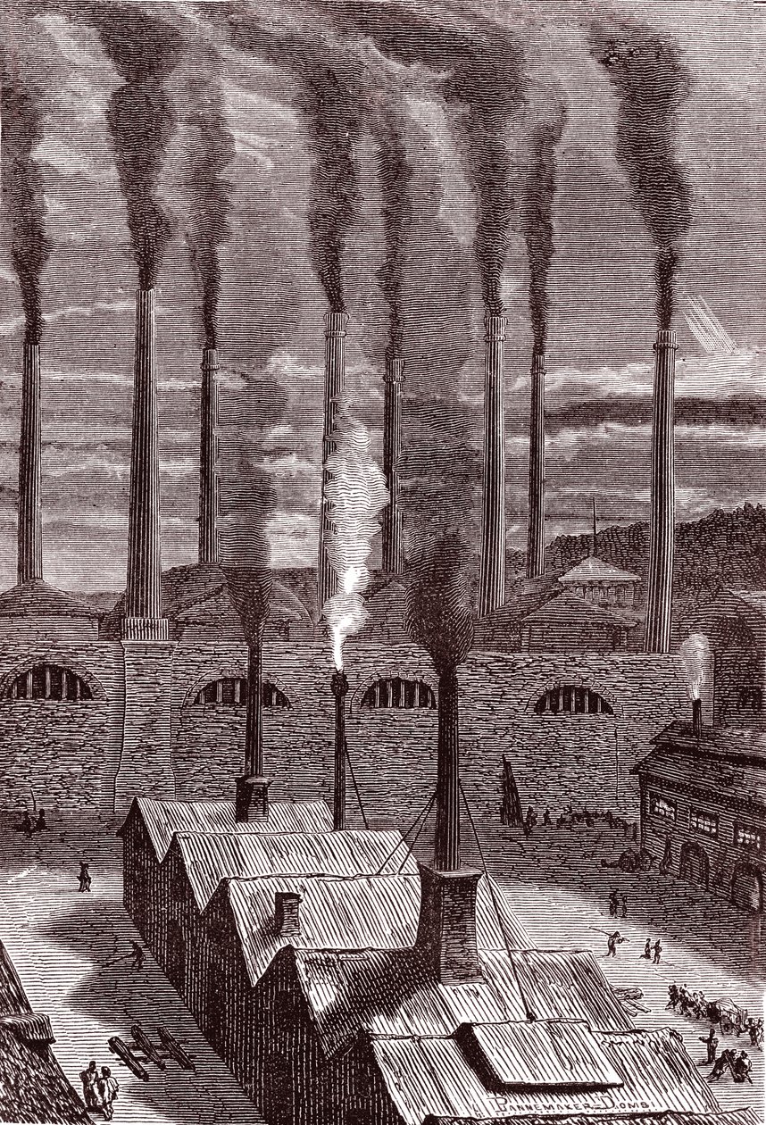 Bigs vapenfabrik i Goldspring, nära New York av Henri de Montaut