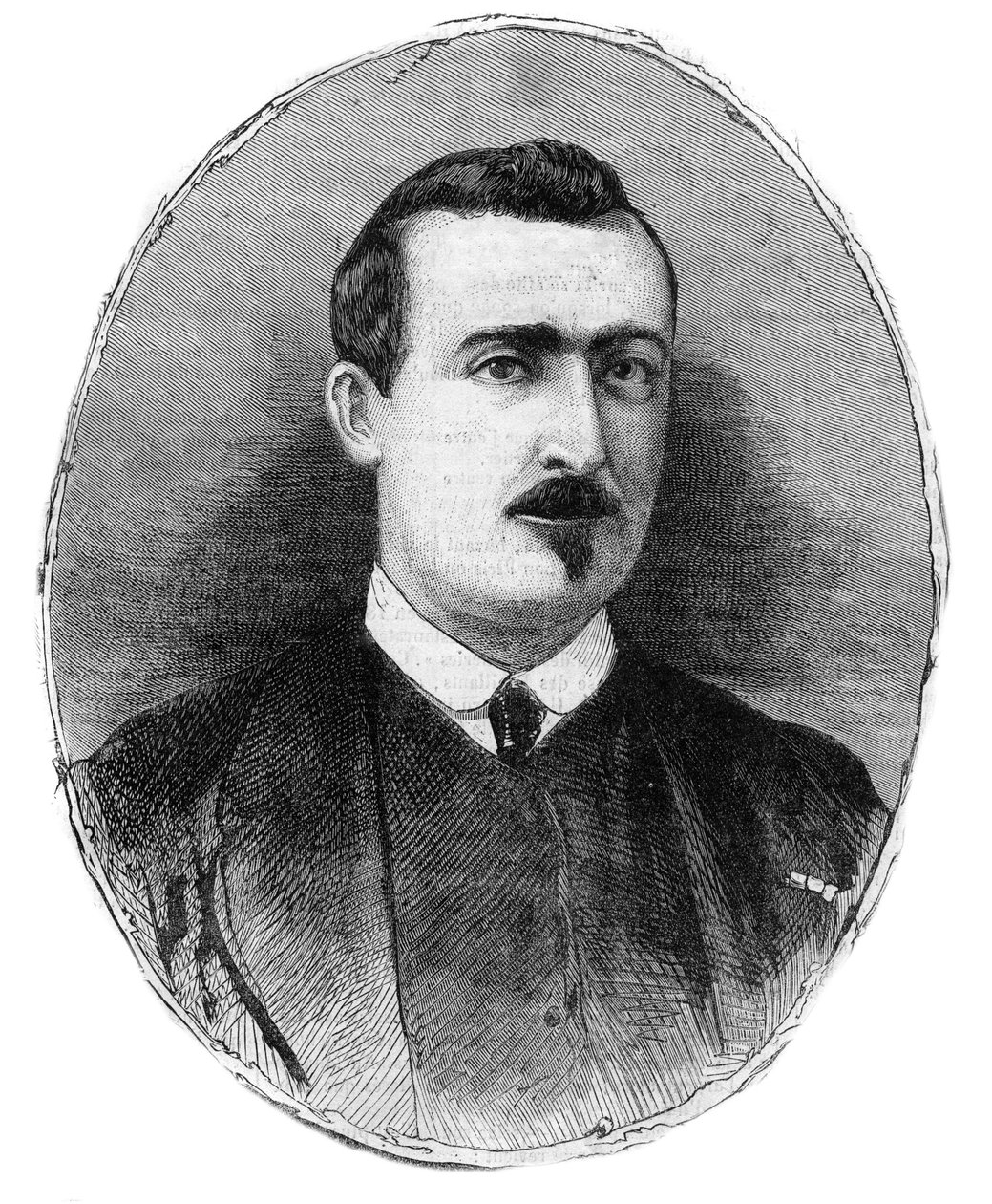 Porträtt av Antoine Alphonse Chassepot (1833-1905) Armorer och skapare av geväret med samma namn - Teckning av Henry de Montaut av Henri de Montaut
