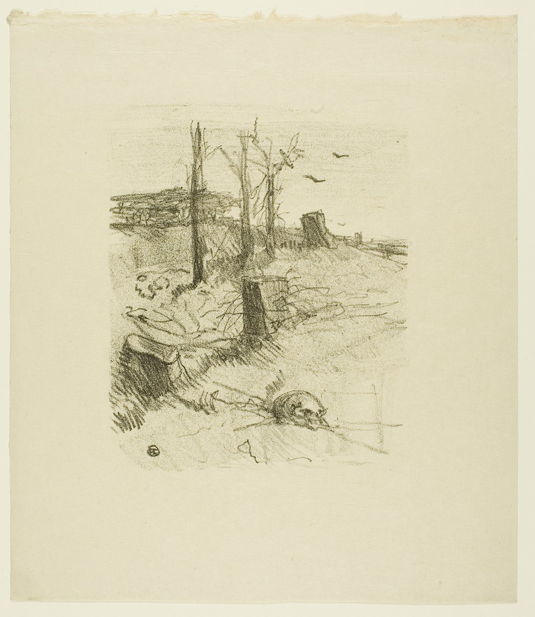En kyrkogård i Galicien, från Au Pied du Sinaï av Henri de Toulouse-Lautrec