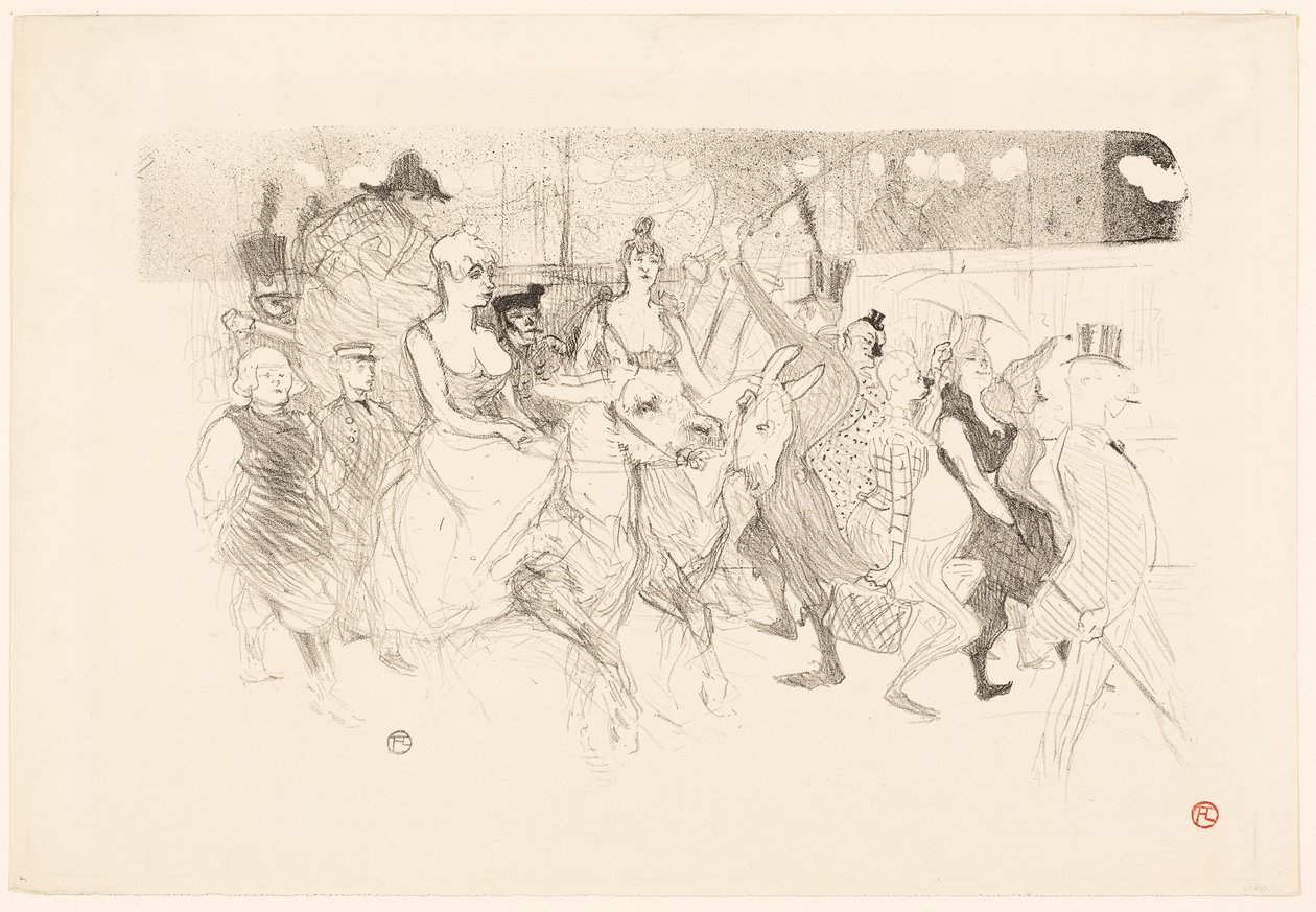 En galakväll på Moulin Rouge av Henri de Toulouse-Lautrec