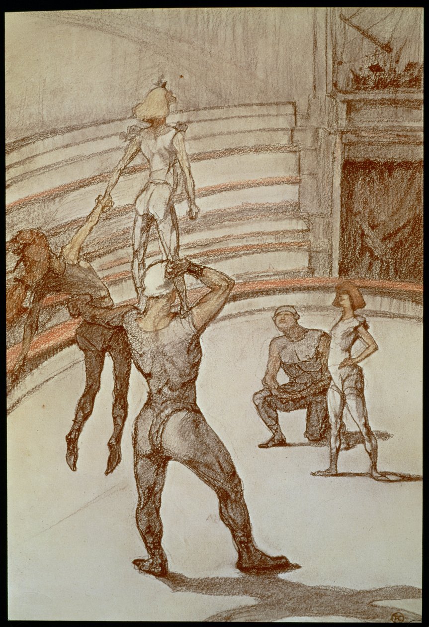 Akrobater på cirkus av Henri de Toulouse-Lautrec