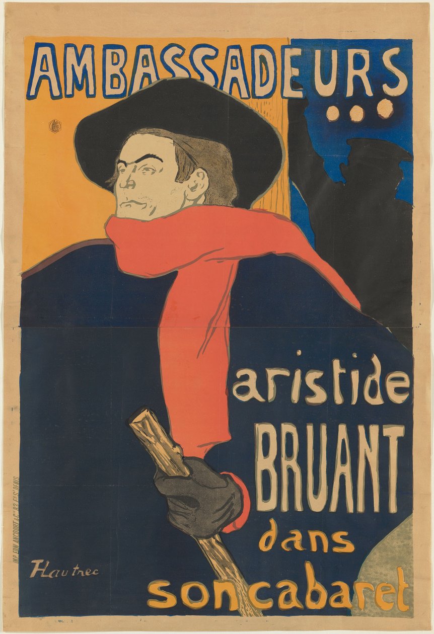 Ambassadörer: Aristide Bruant av Henri de Toulouse-Lautrec