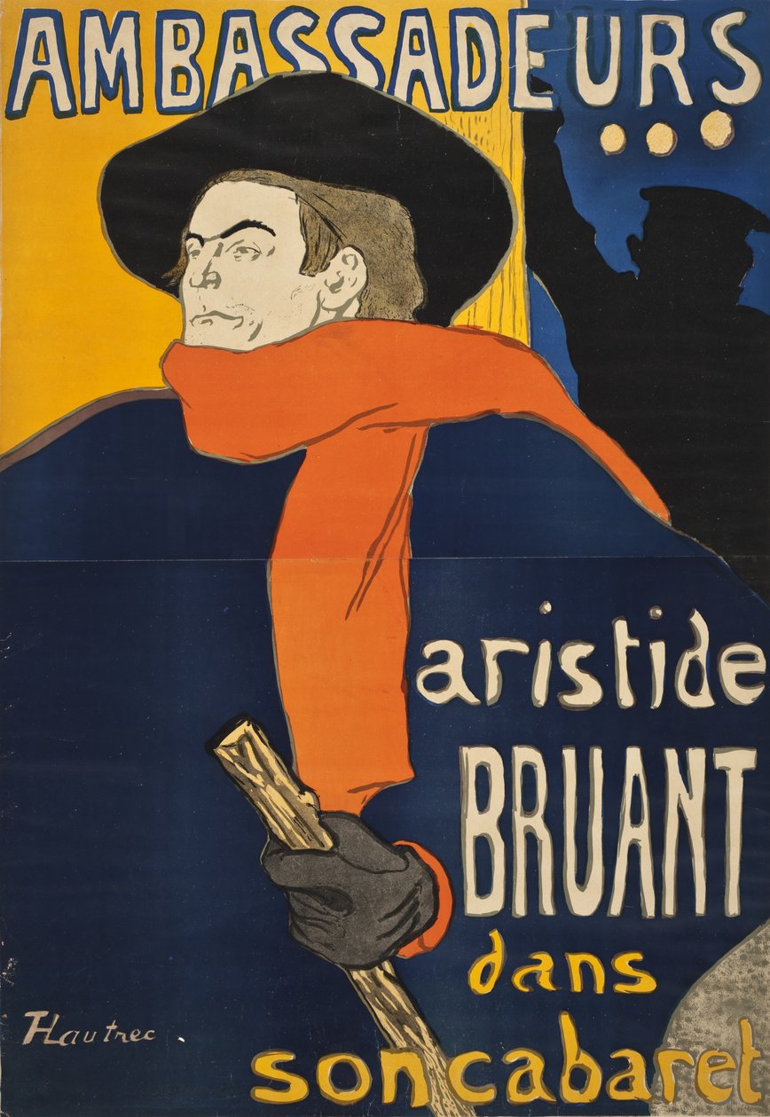 Ambassadeurs: Aristide Bruant av Henri de Toulouse-Lautrec