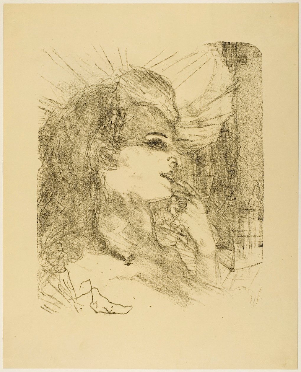 Anna Held, från Treize Lithographies av Henri de Toulouse-Lautrec