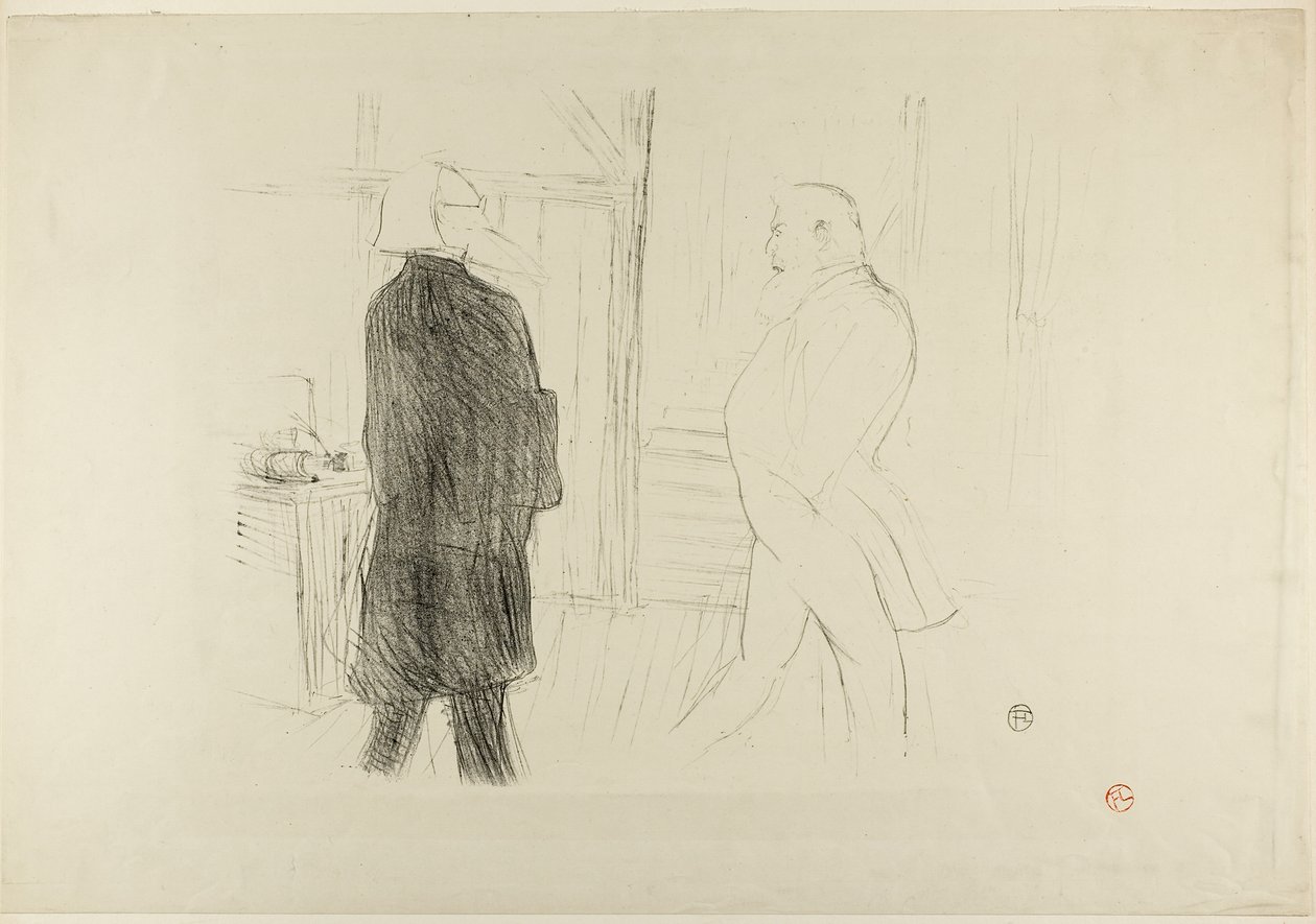 Antoine och Gémier, i A Bankruptcy av Henri de Toulouse-Lautrec