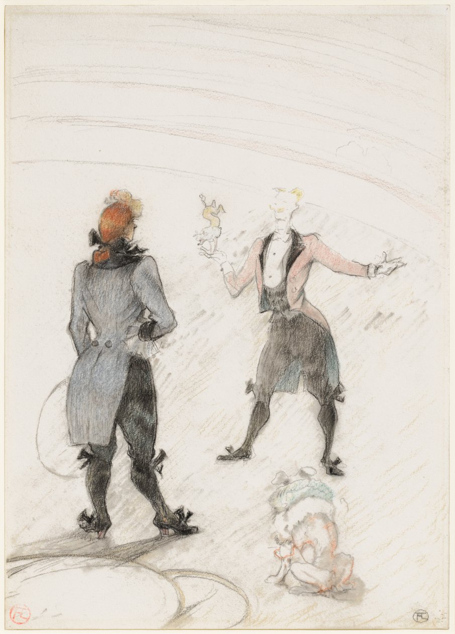 På cirkus: hunddressören av Henri de Toulouse-Lautrec