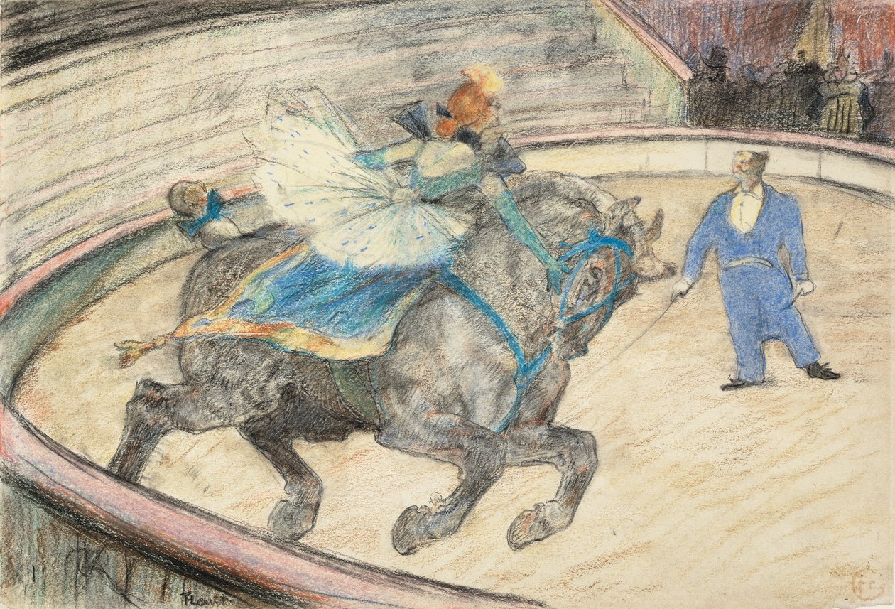 På cirkus: Arbete i manegen av Henri de Toulouse-Lautrec