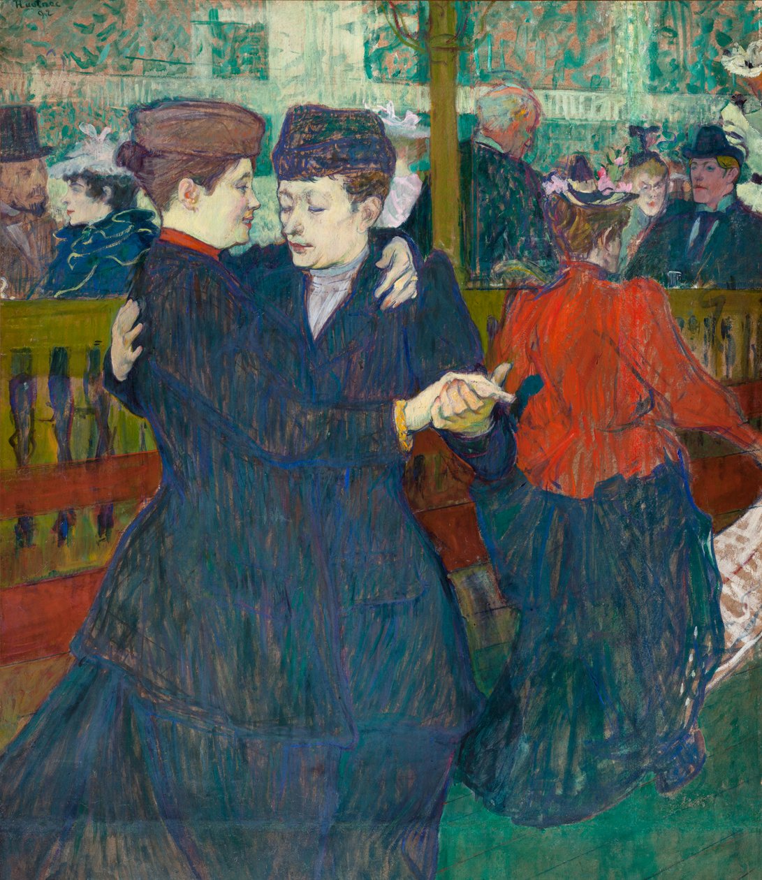 På Moulin Rouge valsar två kvinnor av Henri de Toulouse Lautrec