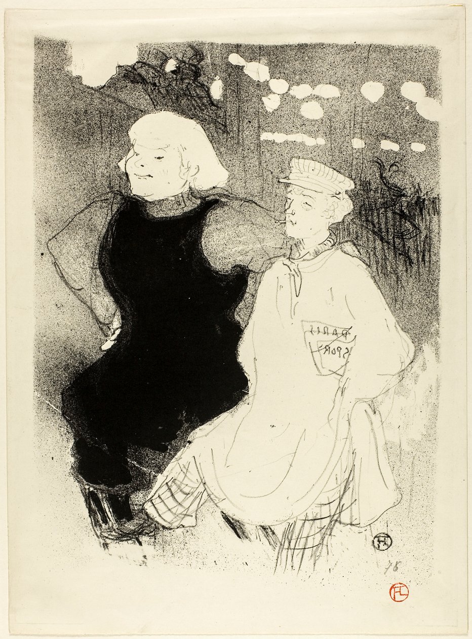 Vid Moulin Rouge: den fransk-ryska alliansen av Henri de Toulouse-Lautrec
