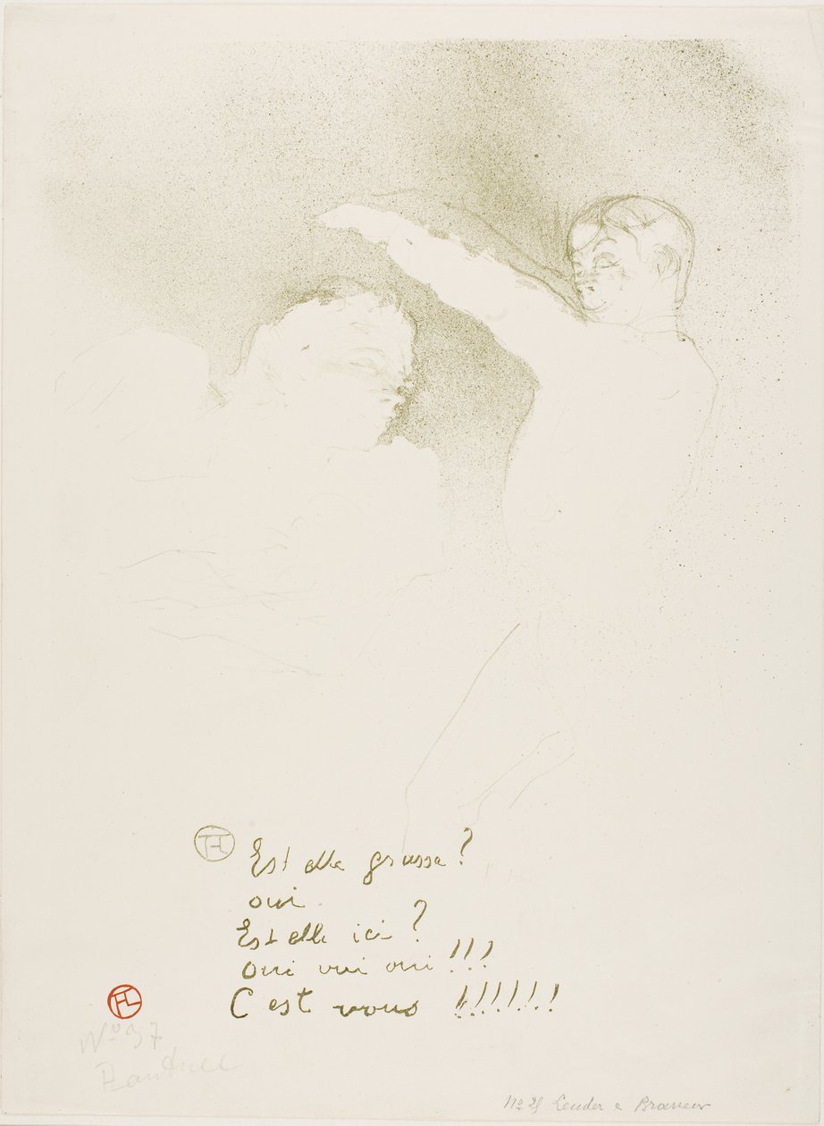 Hos sorterna: Mademoiselle Lender och Brasseur av Henri de Toulouse-Lautrec