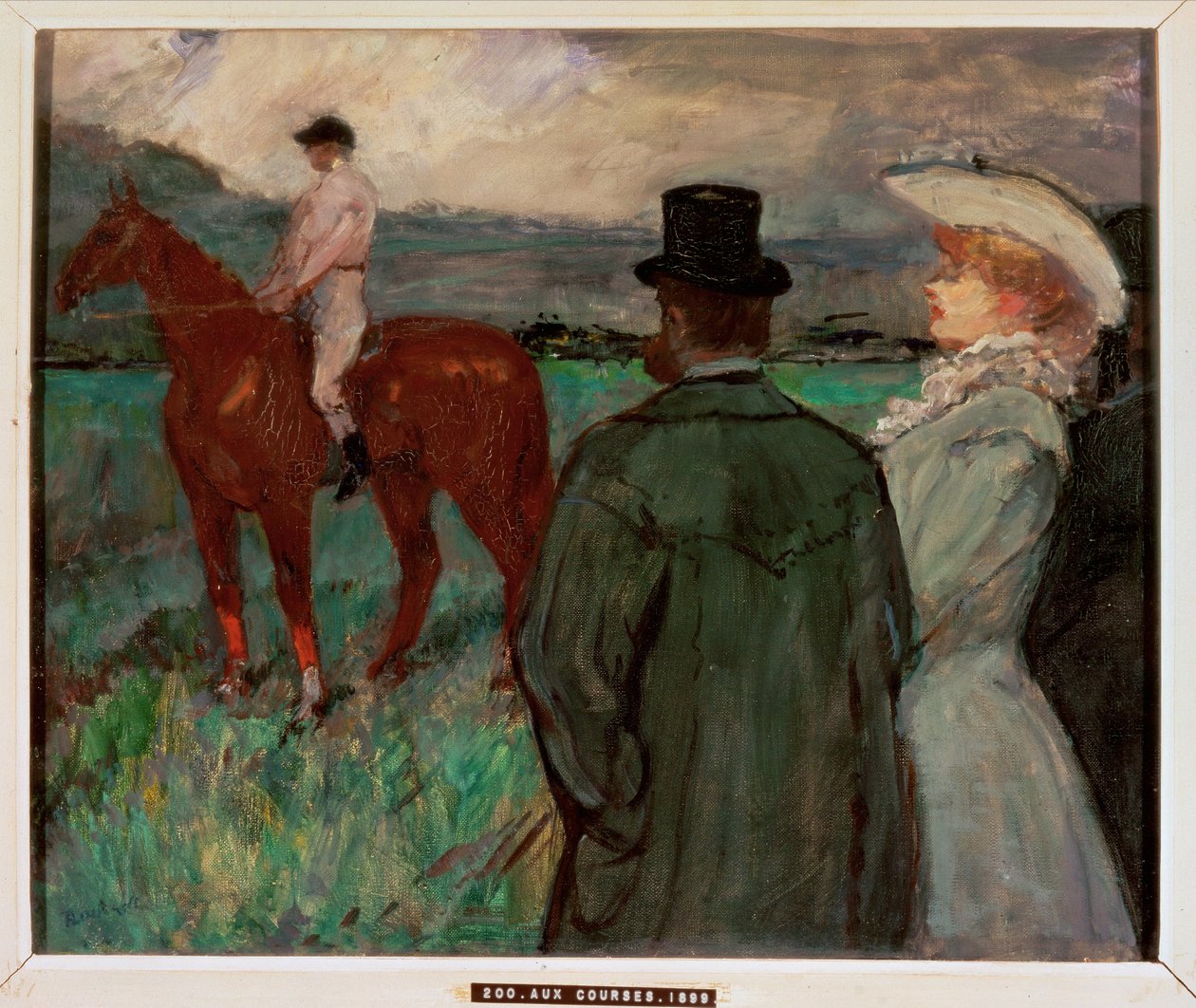 Vid tävlingarna (målning på duk) av Henri de Toulouse-Lautrec
