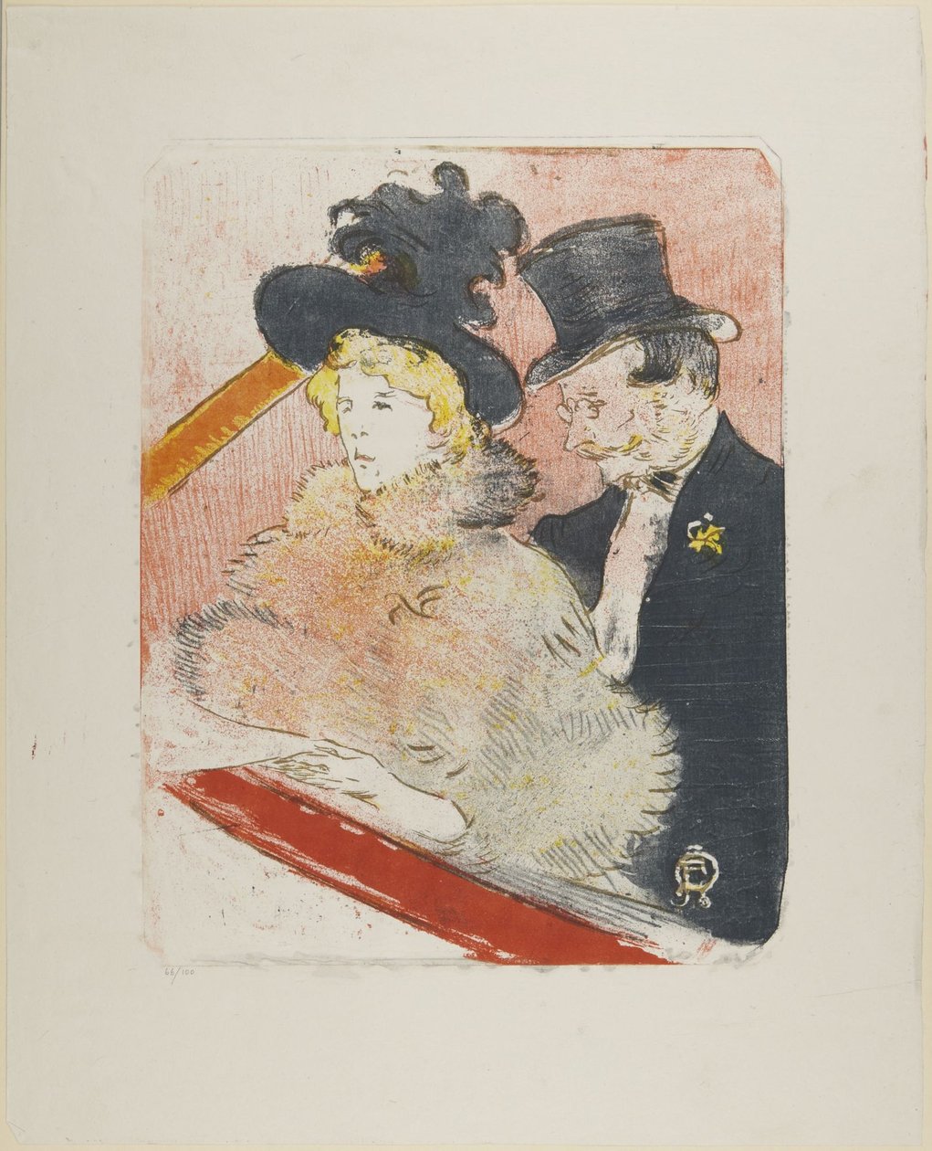 På konserten, 1896 av Henri de Toulouse-Lautrec