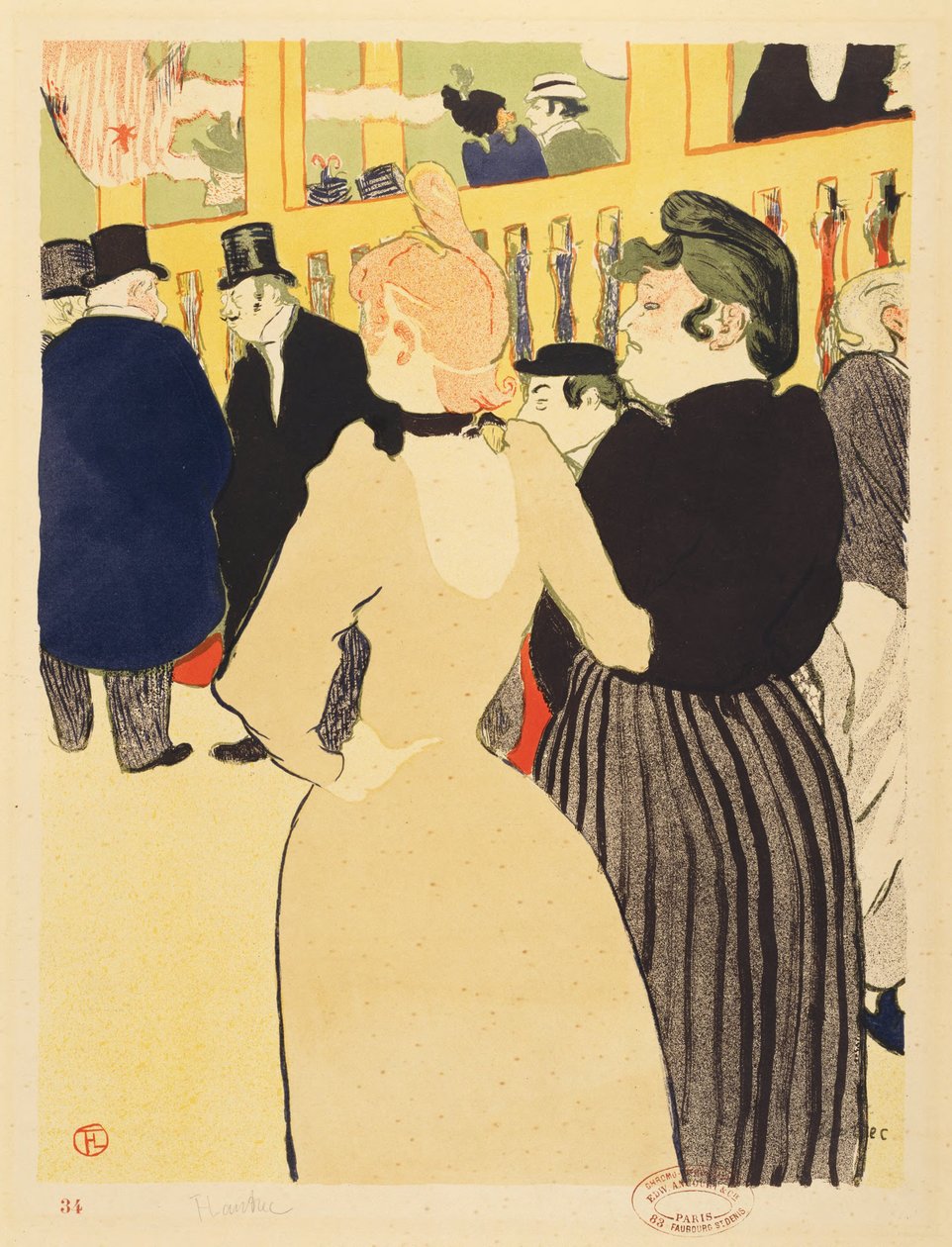 På Moulin Rouge (La Goulue och hennes syster) av Henri de Toulouse-Lautrec