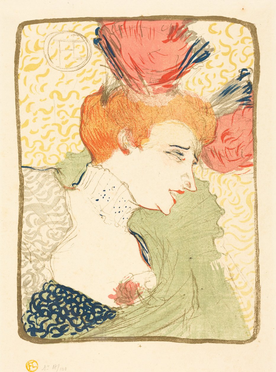 Byst av Mademoiselle Marcelle Lender (Mademoiselle Marcelle Lender, i form av en byst) av Henri de Toulouse-Lautrec