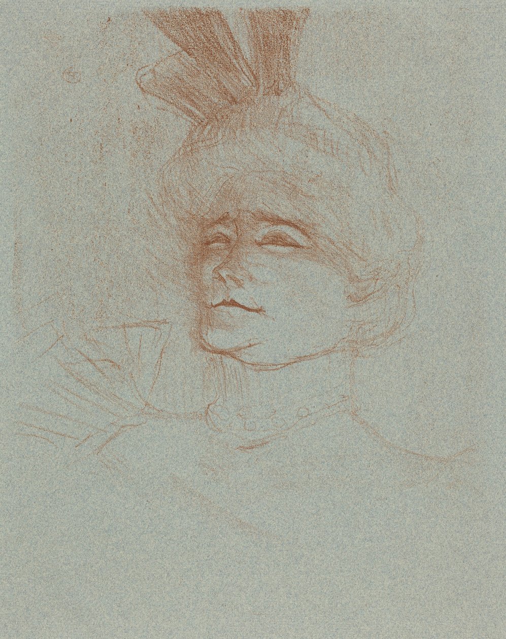 Byst av Mlle. Marcelle Lender, i trekvartsprofil (Mlle. Marcelle Lender en buste, de trois quartes) av Henri de Toulouse-Lautrec