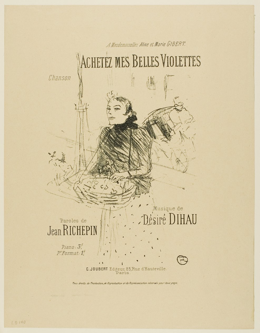 Köp mina Pretty Violets, från Melodies by Désiré Dihau av Henri de Toulouse-Lautrec