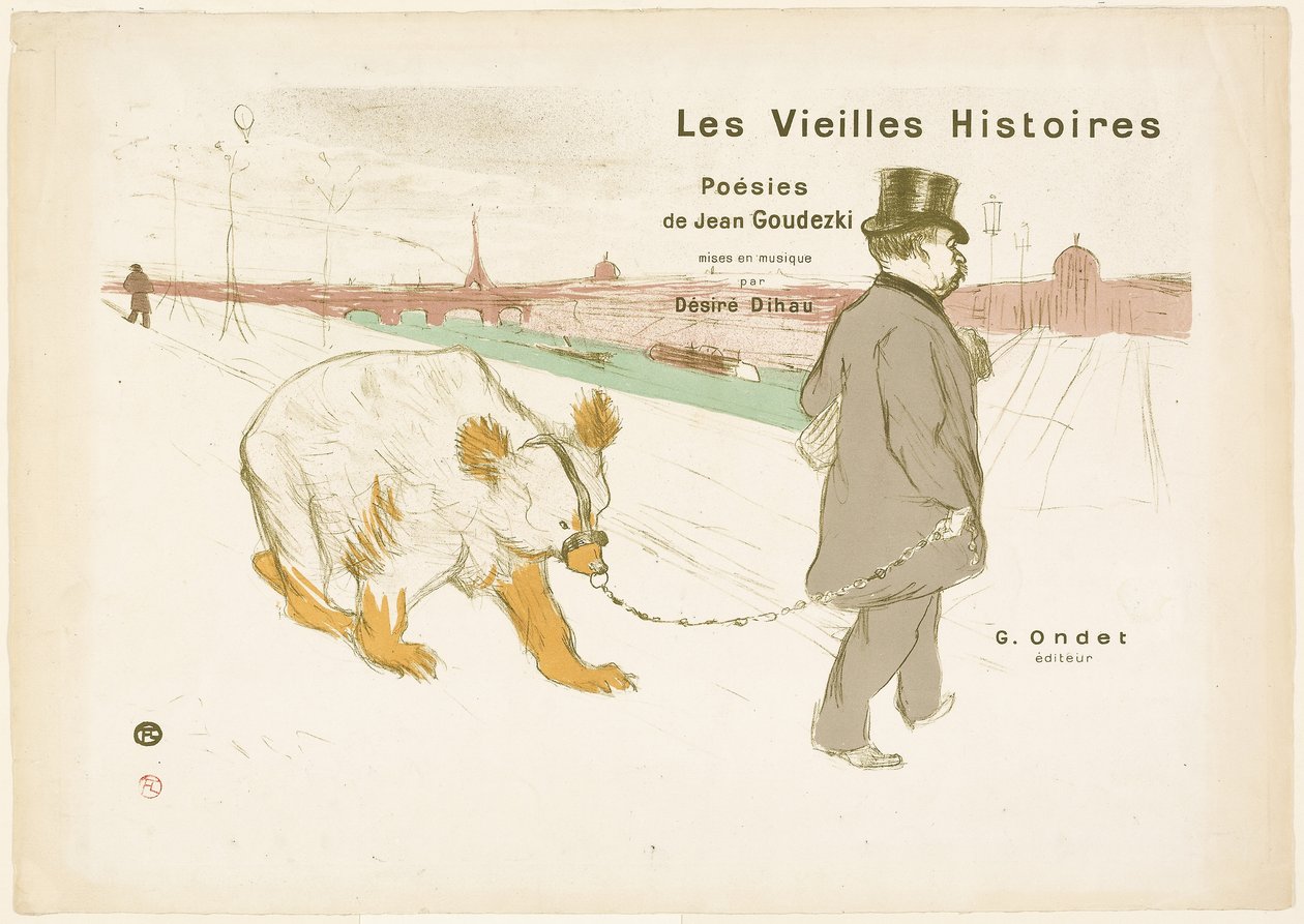 Omslag och frontispice till Les Vieilles Histoires (Gamla berättelser) av Henri de Toulouse Lautrec