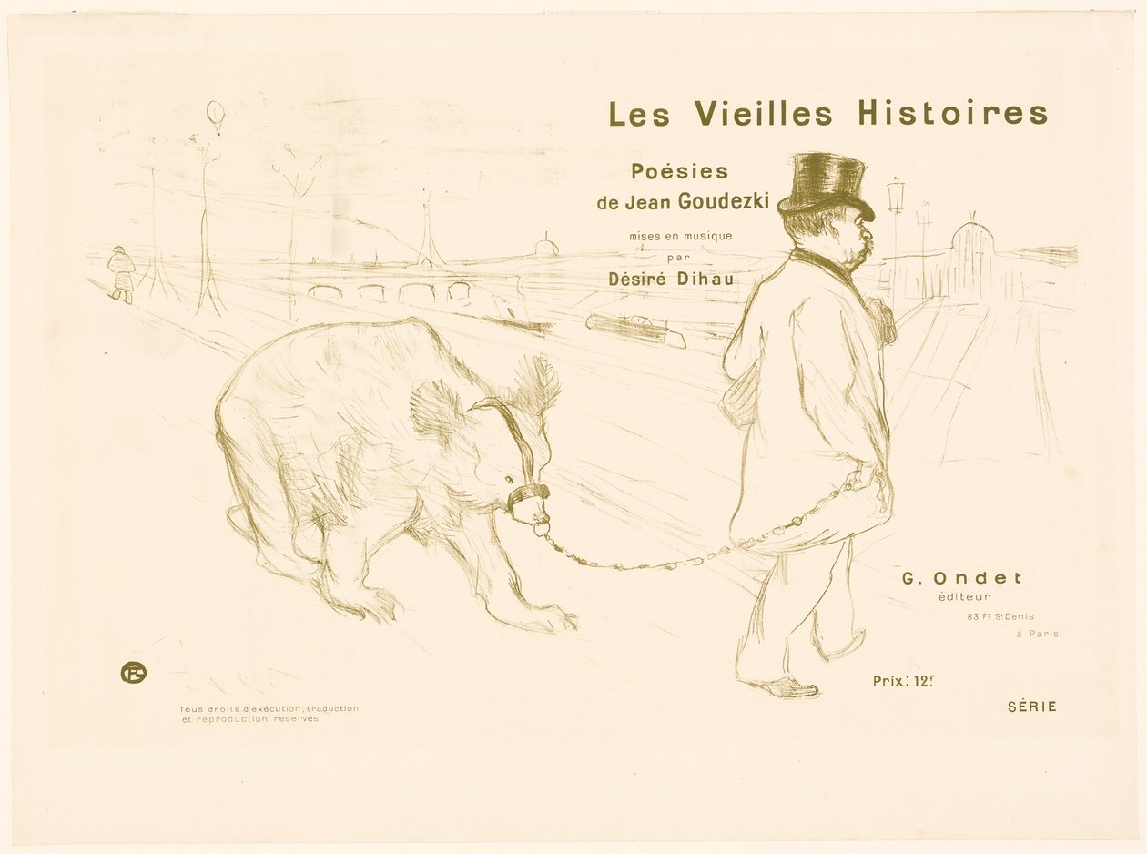 Omslag och frontispice till Les Vieilles Histoires av Henri de Toulouse-Lautrec