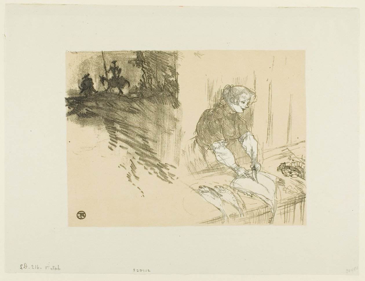 Omslag till Les Courtes Joys av Henri de Toulouse-Lautrec