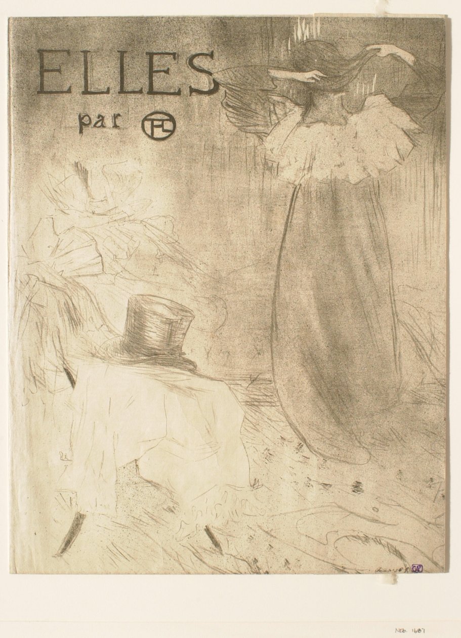 Omslag från portföljen ”Elles” av Henri de Toulouse-Lautrec