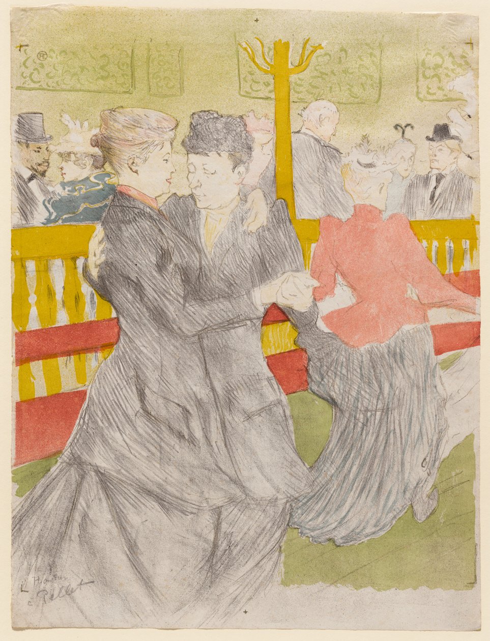 Dans på Moulin Rouge av Henri de Toulouse-Lautrec