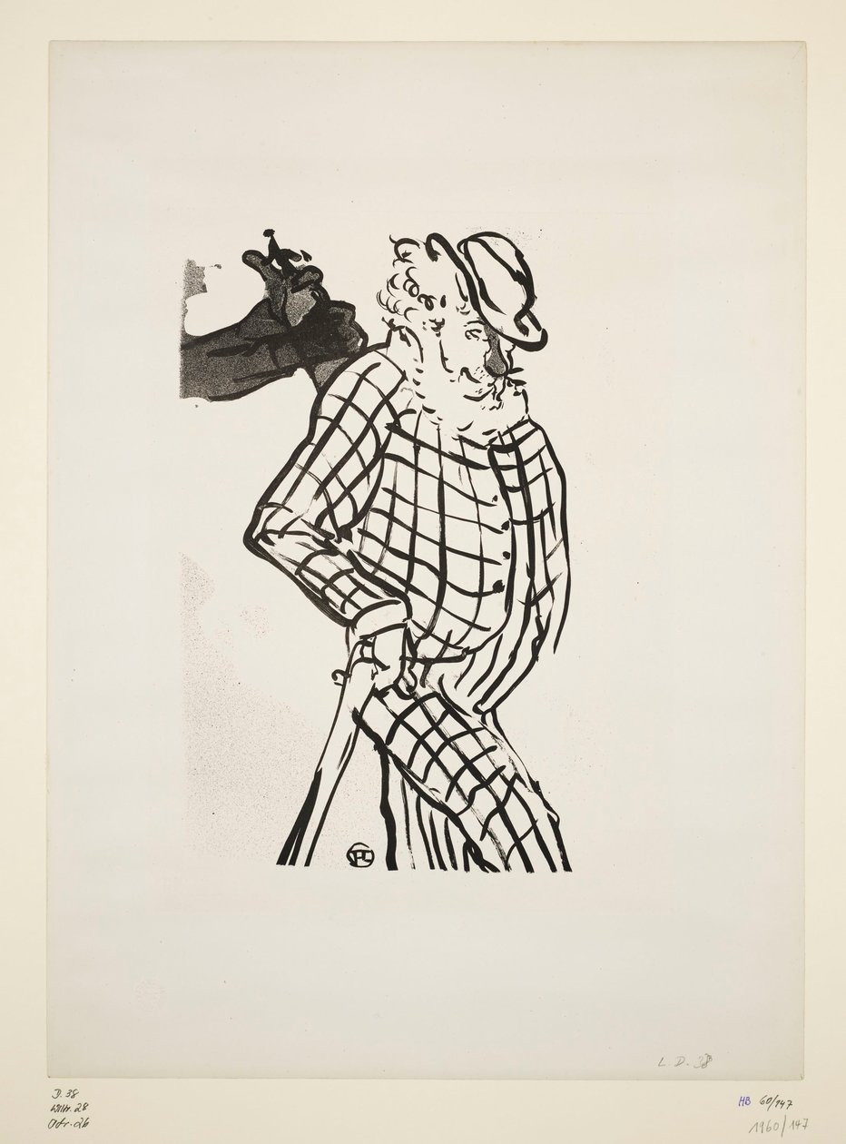 Engelsk excentrisk komiker, blad 11 i serien "Le Café Concert" av Henri de Toulouse Lautrec