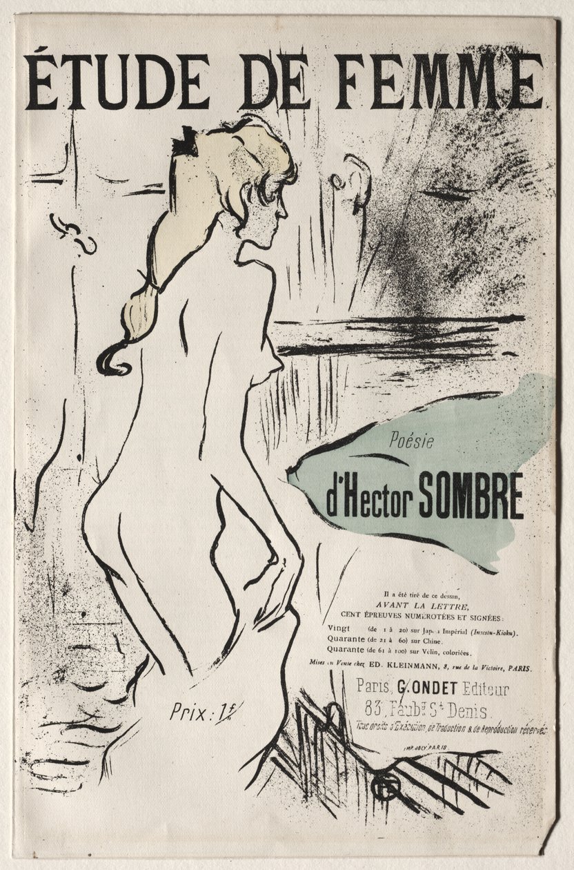 Kvinnastudie av Henri de Toulouse-Lautrec