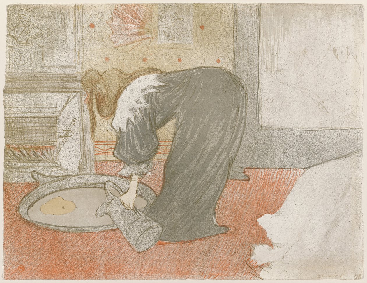 Kvinna i ett badkar av Henri de Toulouse-Lautrec