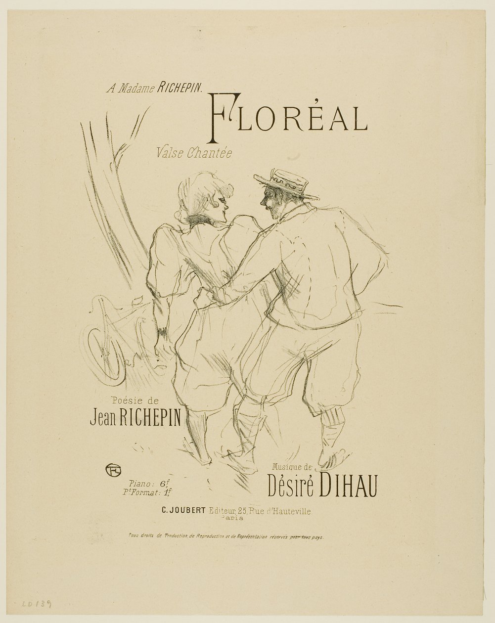 Floréal, från Melodier av Désiré Dihau av Henri de Toulouse-Lautrec