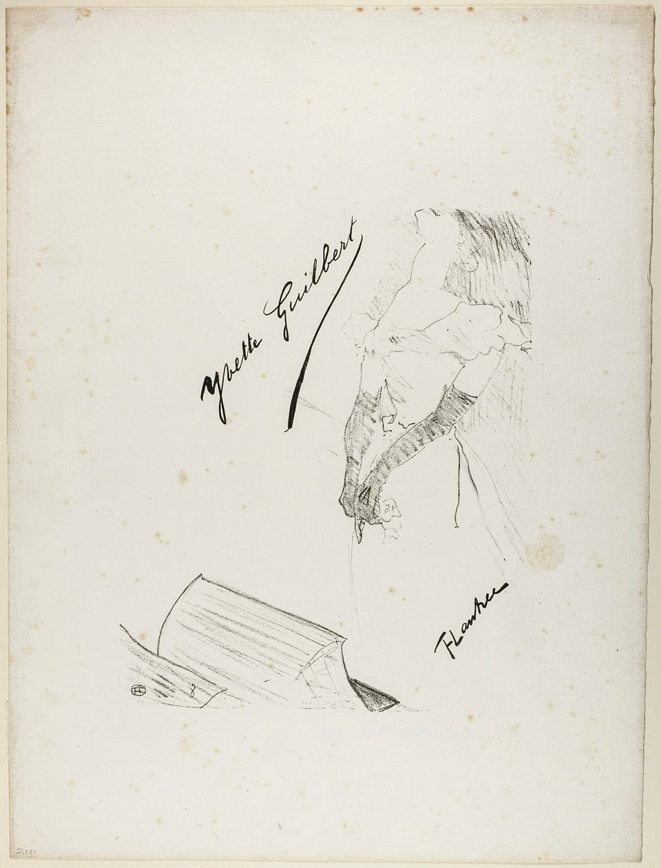 Frontispice för Yvette Guilbert av Henri de Toulouse-Lautrec