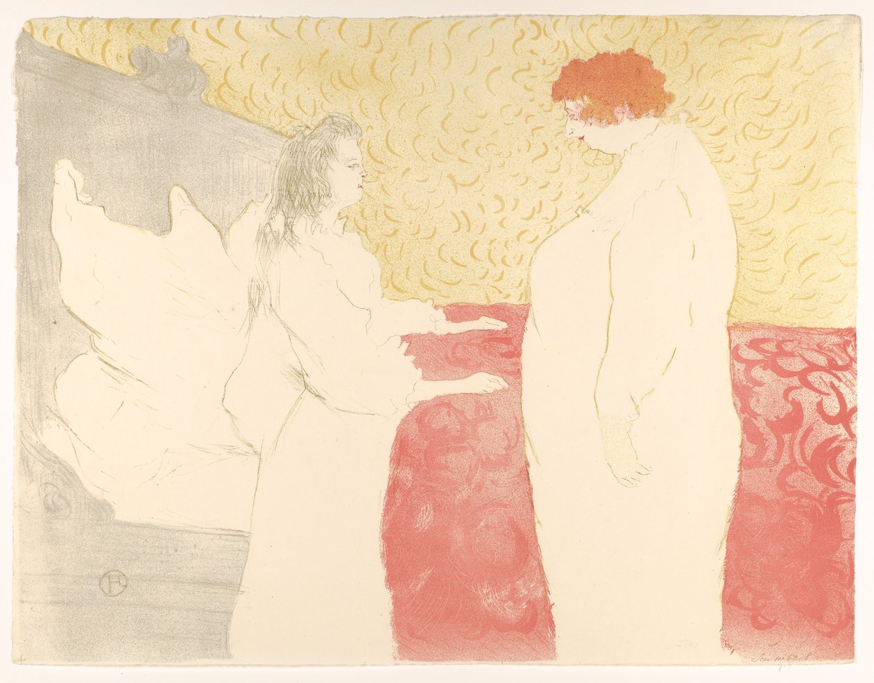 Aufstehen, aus "Elles" av Henri de Toulouse-Lautrec