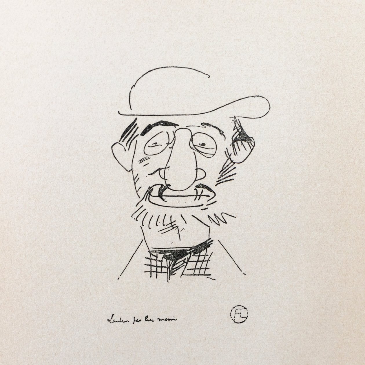 Henri Toulouse-Lautrec. Självporträtt. av Henri de Toulouse Lautrec